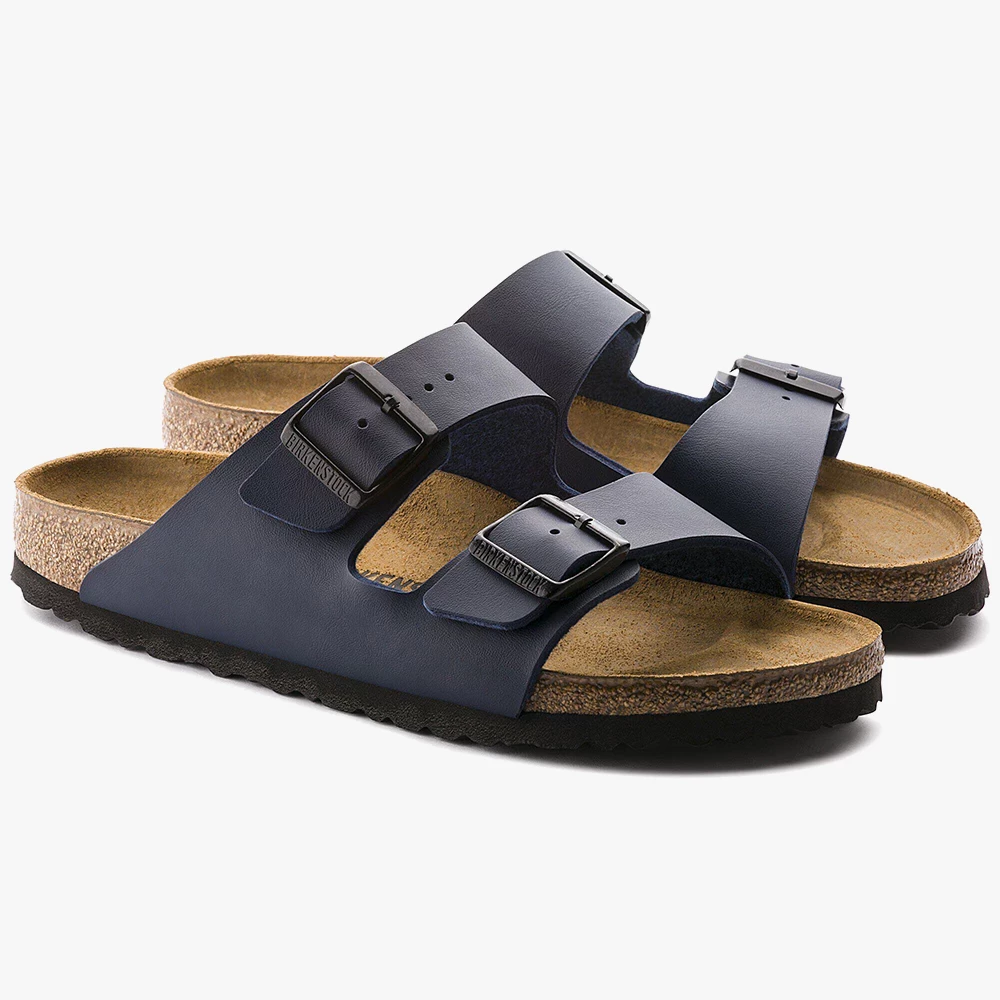 Birkenstock Unisex Arizona Birko Flor Sandals - Blue 5
